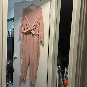 NWT Pink Sweater Jumpsuit Size 22/24 Lane Bryant